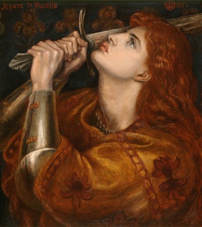 ジャンヌダルク、1882年 作： Dante Gabriel Charles Rossetti